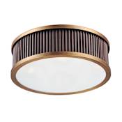 Maxim Ruffle 17" Wide 4 Light Ceiling Light Oil Rubbed Bronze / Burnished Brass