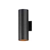 Maxim Outpost 2 Light 15" Tall Outdoor Wall Sconce Black