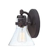 Maxim Seafarer 6" Seedy Glass Bathroom Sconce Oil Rubbed Bronze