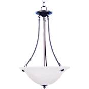 Maxim Malaga 3 Light 16" Wide Pendant Oil Rubbed Bronze / Marble Glass