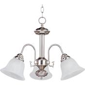 Maxim Malaga 20" Wide 3 Light Chandelier Satin Nickel