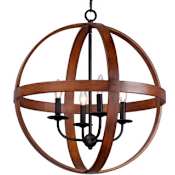 Maxim Compass 4 Light 23" Wide Taper Candle Chandelier Antique Pecan / Black
