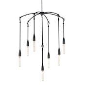 Maxim Pioneer 7 Light 28" Wide Abstract Pendant Anthracite