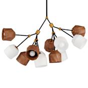 Maxim Akimbo 12 Light 41" Wide LED Chandelier Dark Bronze / Antique Brass