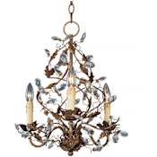 Maxim Elegante 18" Wide 3 Light Chandelier Etruscan Gold