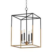 Maxim SoHo 4 Light 16" Wide Multi Light Pendant Black / Weathered Brass