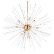 Maxim Polaris 16 Light 37-1/2" Tall Abstract Sputnik Chandelier Satin Brass