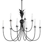 Maxim Paloma 36" Wide 9 Light Taper Candle Chandelier Anthracite