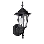 Maxim Builder Cast 14" 1 Light Wall Sconce Black / Clear Glass