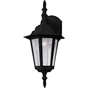 Maxim Builder Cast 14" 1 Light Wall Sconce Black / Clear Glass