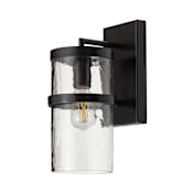 Maxim Chamberlain 13" Tall Outdoor Wall Sconce with Clear, Water Glass Shade Dark Bronze