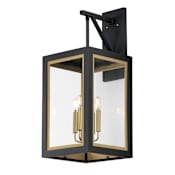 Maxim Neoclass 4 Light 29" Tall Wall Sconce Black / Gold