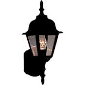 Maxim Builder Cast 16" 1 Light Wall Sconce Black / Clear Glass