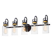 Maxim Magnolia 5 Light 32" Wide Bathroom Vanity Light Bronze / Gold