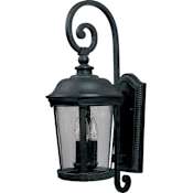 Maxim Dover 25" Tall 3 Light Wall Sconce with Clear Seedy Glass Bronze / Seedy Glass