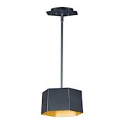 Maxim Honeycomb 9" Wide LED Mini Pendant Black / Gold