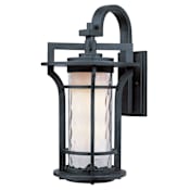 Maxim Oakville 14" Tall 1 Light Wall Sconce with Water Glass Black Oxide / Water Glass