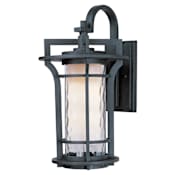 Maxim Oakville 18" Tall 1 Light Wall Sconce with Water Glass Black Oxide / Water Glass