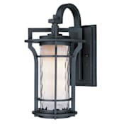 Maxim Oakville 21" Tall 1 Light Wall Sconce with Water Glass Black Oxide / Water Glass