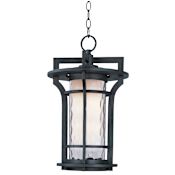 Maxim Oakville 19" Pendant with Water Glass Black Oxide