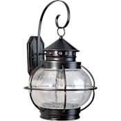 Maxim Portsmouth 22" Tall 1 Light Wall Sconce with Seedy Glass Shade Oil Rubbed Bronze / Seedy Glass