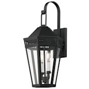 Maxim Oxford 2 Light 23" Tall Outdoor Wall Sconce Black