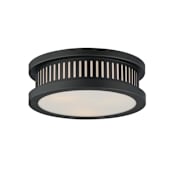 Maxim Oxford 3 Light 12" Wide Flush Mount Drum Outdoor Outdoor Ceiling Fixture Black