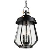 Maxim Mariner 2 Light 10" Wide Mini Pendant Black / Antique Brass