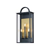 Maxim Manchester 3 Light 24" Tall Outdoor Wall Sconce Black