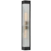 Maxim Triform 2 Light 32" Tall Outdoor Wall Sconce Black / Antique Brass