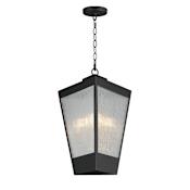 Maxim Triform 3 Light 14" Wide Outdoor Pendant Black / Antique Brass