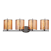 Maxim Caspian 4 Light 37" Wide Bathroom Vanity Light Oil Rubbed Bronze / Antique Brass