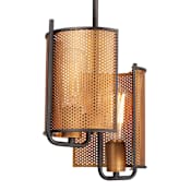 Maxim Caspian 2 Light 9" Wide Mini Pendant Oil Rubbed Bronze / Antique Brass