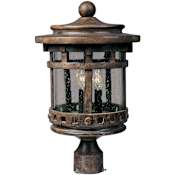 Maxim Santa Barbara 16" 3 Light Post Light Sienna