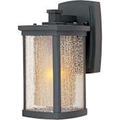 Maxim Bungalow 11" 1 Light Wall Sconce Bronze / Seedy and Wilshire Glass
