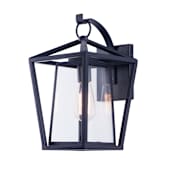 Maxim Artisan Single Light 16" Tall Outdoor Wall Sconce Black