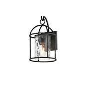 Maxim Del Mar 14" Tall Outdoor Wall Sconce with Clear, Water Glass Shade Blacksmith