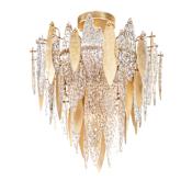 Maxim Majestic 10 Light 24" Wide Semi-Flush Waterfall Ceiling Fixture Gold Leaf