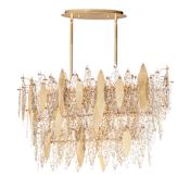 Maxim Majestic 18 Light 40" Wide Linear Chandelier Gold Leaf