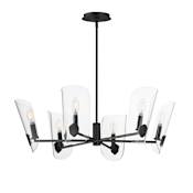 Maxim Armory 29" Wide 6 Light Taper Candle Chandelier Black
