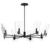Maxim Armory 36" Wide 8 Light Taper Candle Chandelier Black