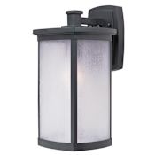 Maxim Terrace 16" 1 Light Wall Sconce Bronze / Frosted Seedy Glass
