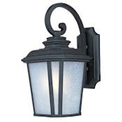 Maxim Radcliffe 17" 1 Light Wall Sconce Black Oxide / Weathered Frost Glass