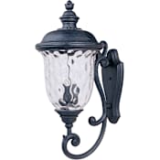 Maxim Carriage House 31" 3 Light Wall Sconce Oriental Bronze / Water Glass