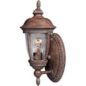 Maxim Knob Hill 14" 1 Light Wall Sconce Sienna / Seedy Glass