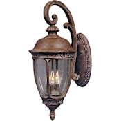 Maxim Knob Hill 33" 3 Light Wall Sconce Sienna / Seedy Glass