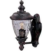 Maxim Carriage House 12" 1 Light Wall Sconce Oriental Bronze / Water Glass