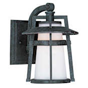 Maxim Calistoga 10" 1 Light Wall Sconce Adobe / Satin White Glass