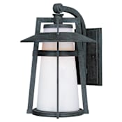 Maxim Calistoga 12" 1 Light Wall Sconce Adobe / Satin White Glass