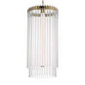 Maxim Jolie 14" Wide LED Pendant Natural Aged Brass